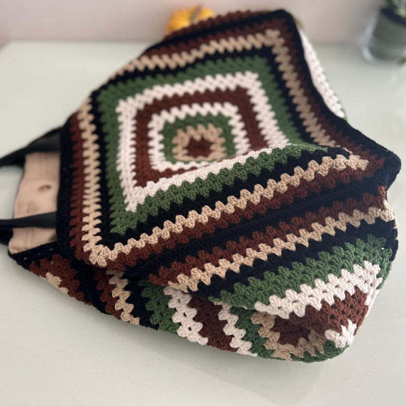 Chic Handmade Crochet Tote Bag