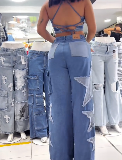 Comfortable Casual Star Jeans Set