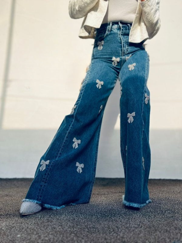 Bowknot Diamond Trendy Jeans