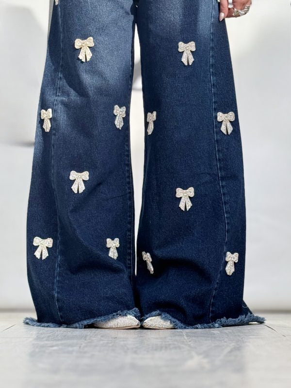 Bowknot Diamond Trendy Jeans