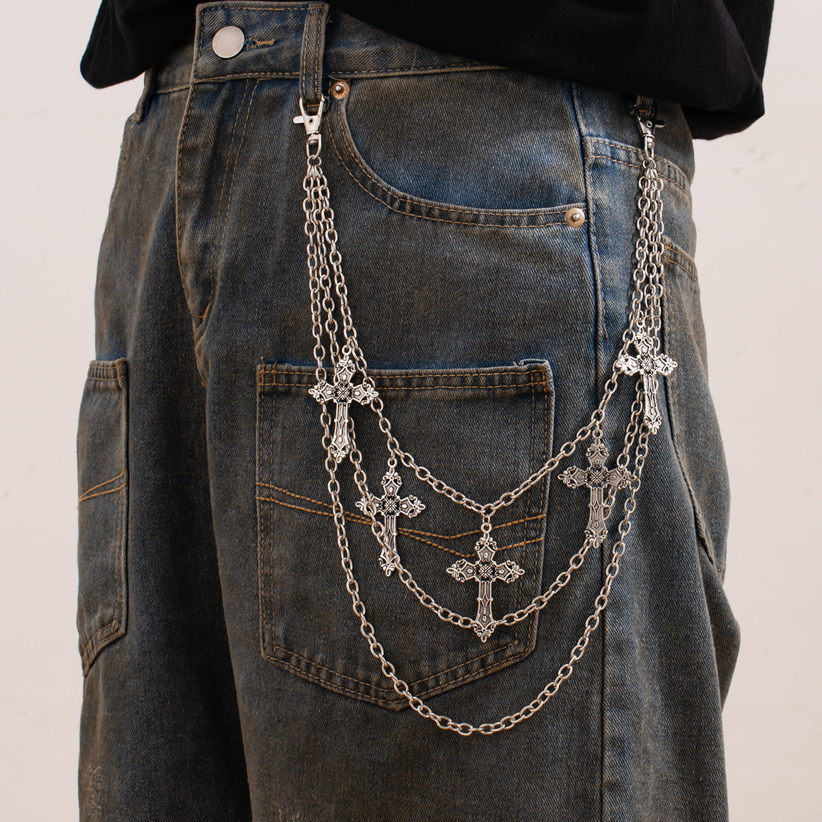 Fashion Three-layer Jeans Waist Chain
