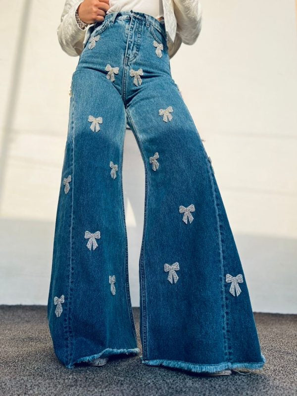 Bowknot Diamond Trendy Jeans