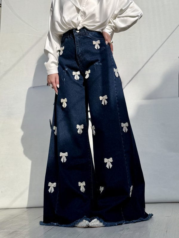 Bowknot Diamond Trendy Jeans