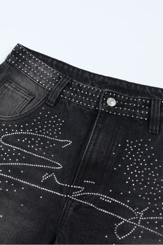 Chic Crystal Loose Jeans