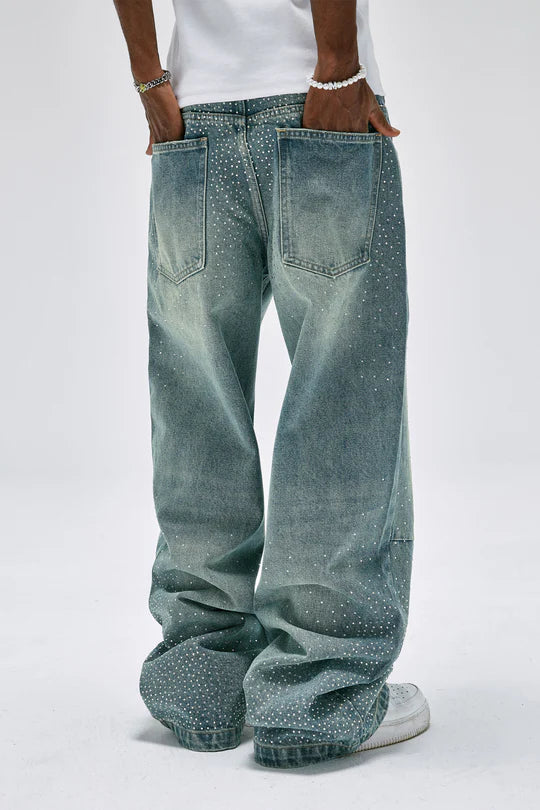 Chic Crystal Loose Jeans