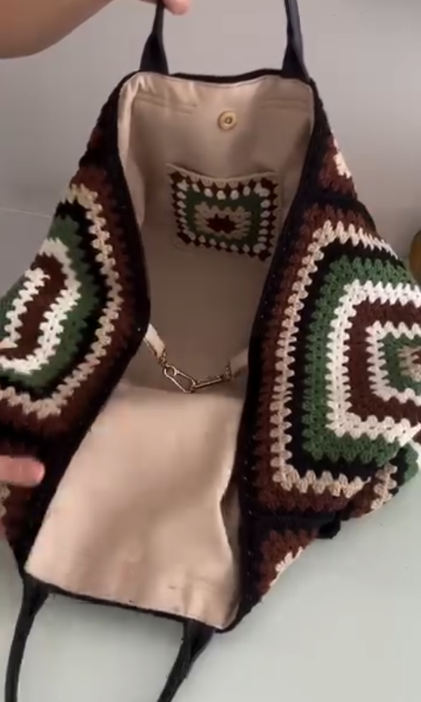 Chic Handmade Crochet Tote Bag