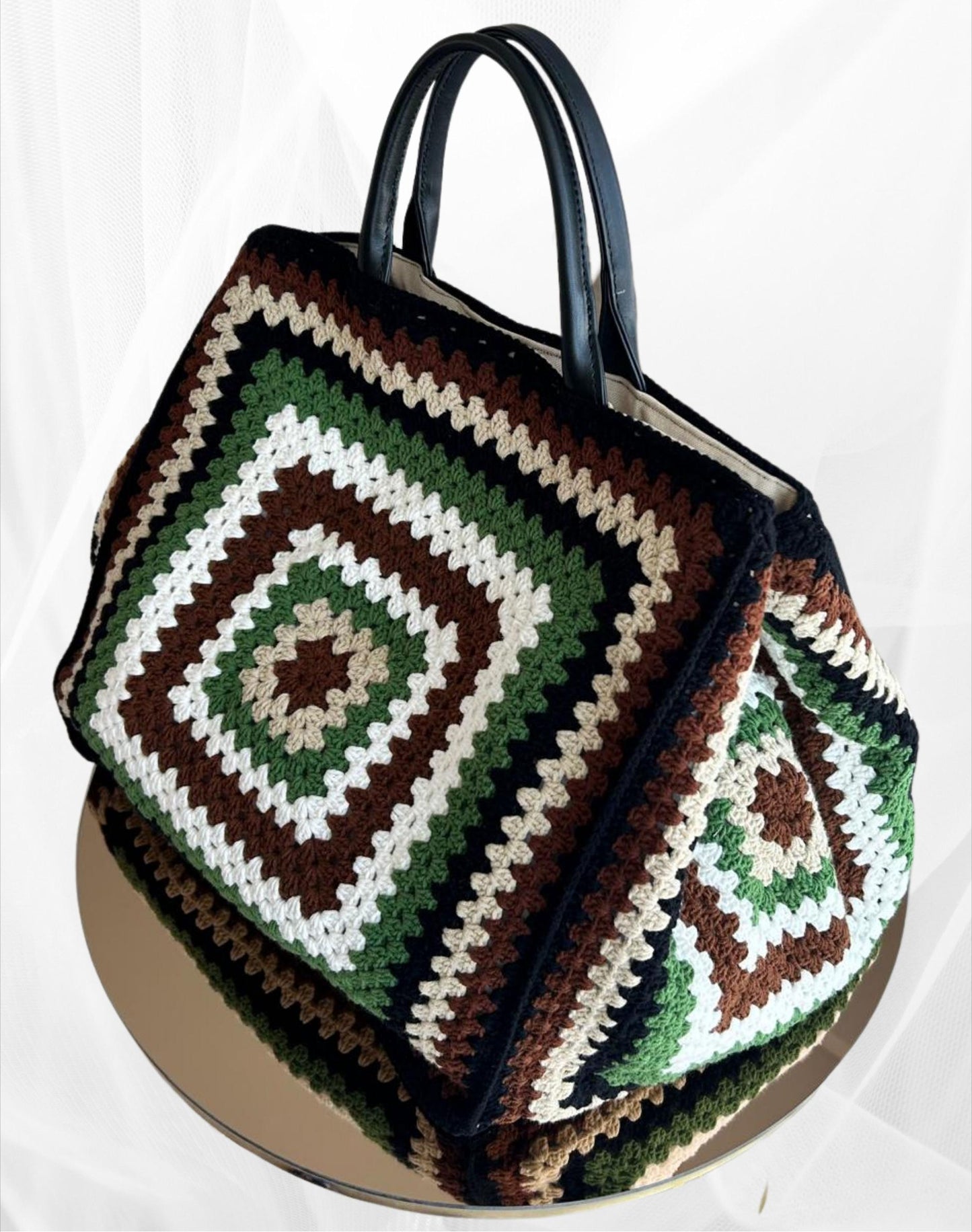 Chic Handmade Crochet Tote Bag