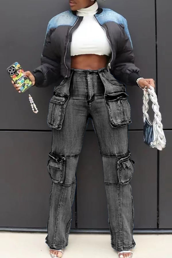 Trendy Casual Multi-pocket Jeans