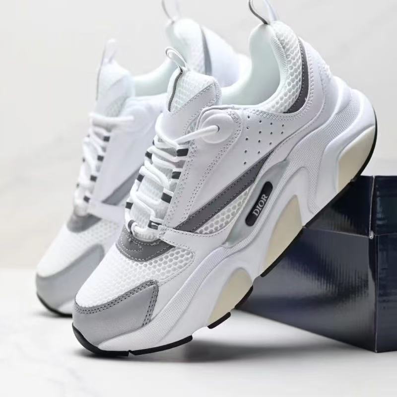 Couple's Mesh Casual Leather Sneakers