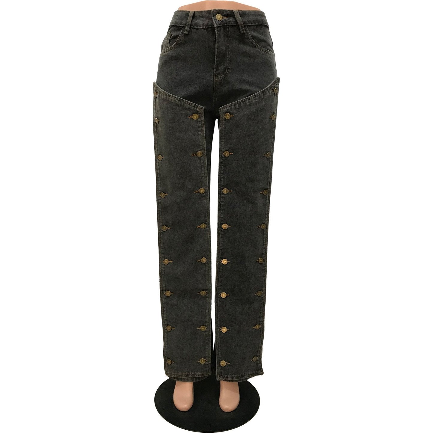 Double-breasted Detachable Jeans