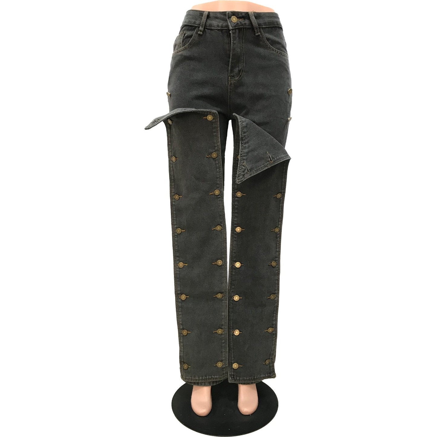 Double-breasted Detachable Jeans