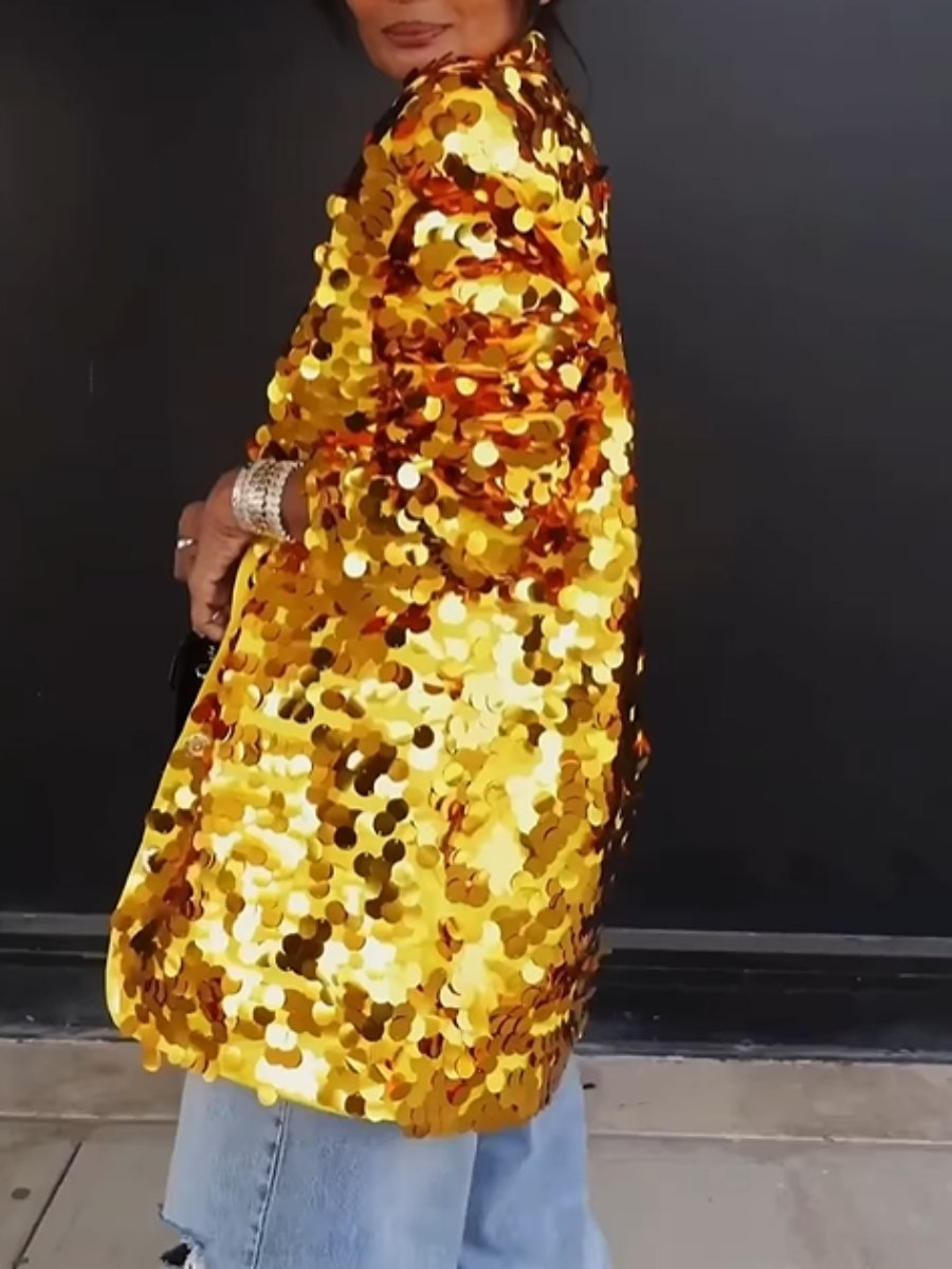 Big Gold Sequin Blazer