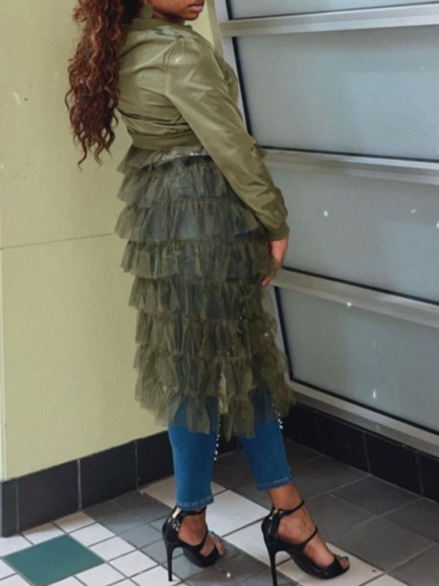 Lace Bomber Jacket