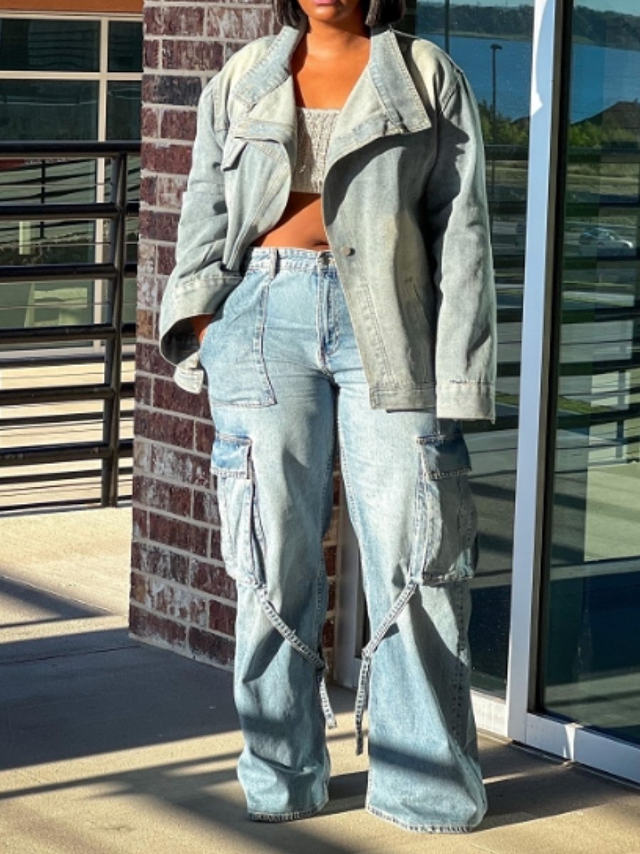 Chic Irregular Denim Jacket