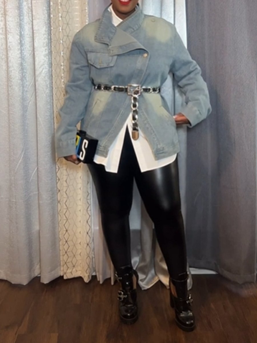 Chic Irregular Denim Jacket