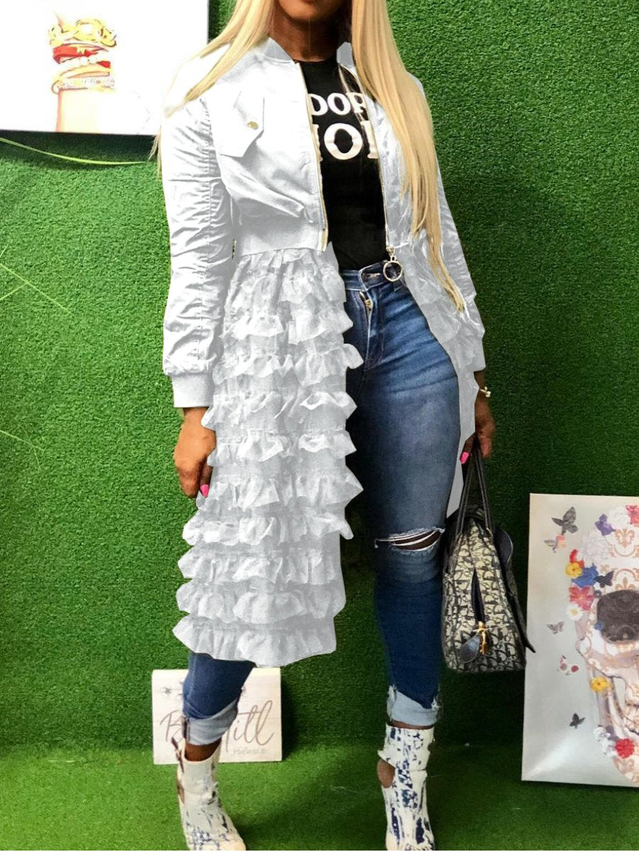 Lace Bomber Jacket