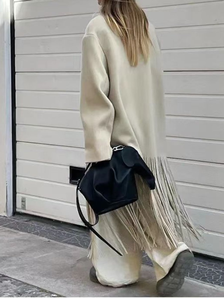 Fringed Trench Coat