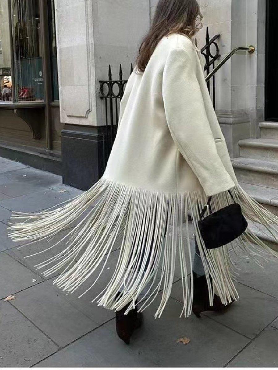 Fringed Trench Coat