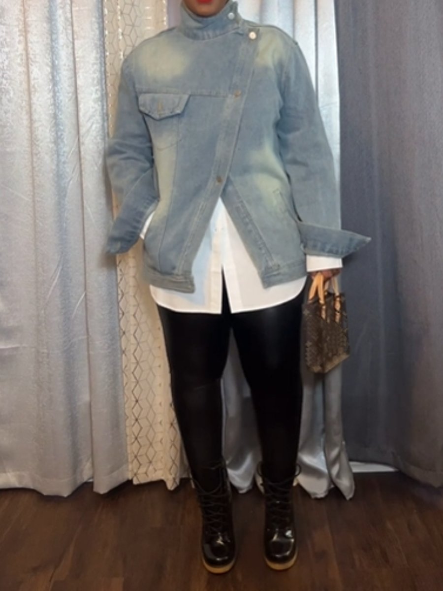 Chic Irregular Denim Jacket