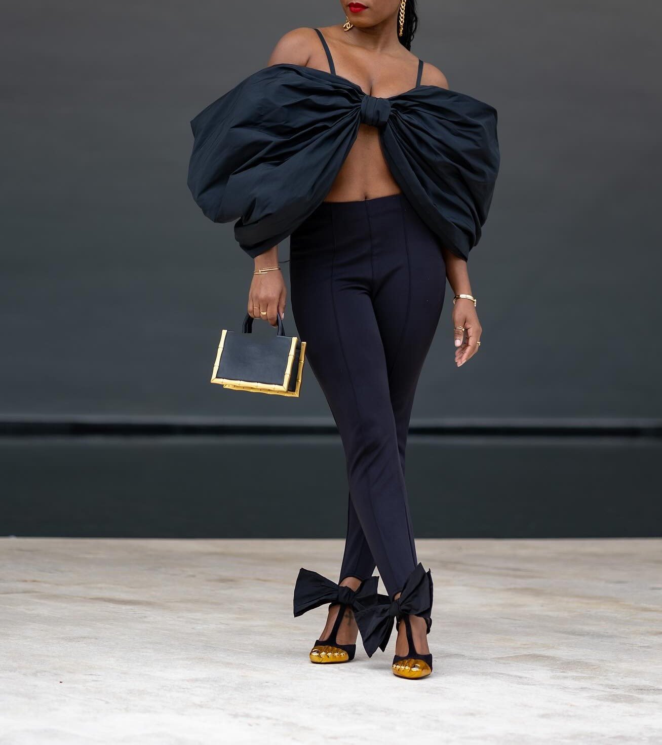 Black butterfly top