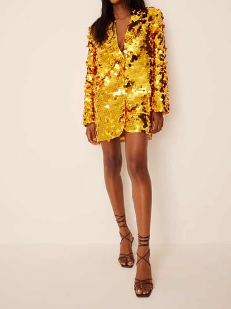 Big Gold Sequin Blazer
