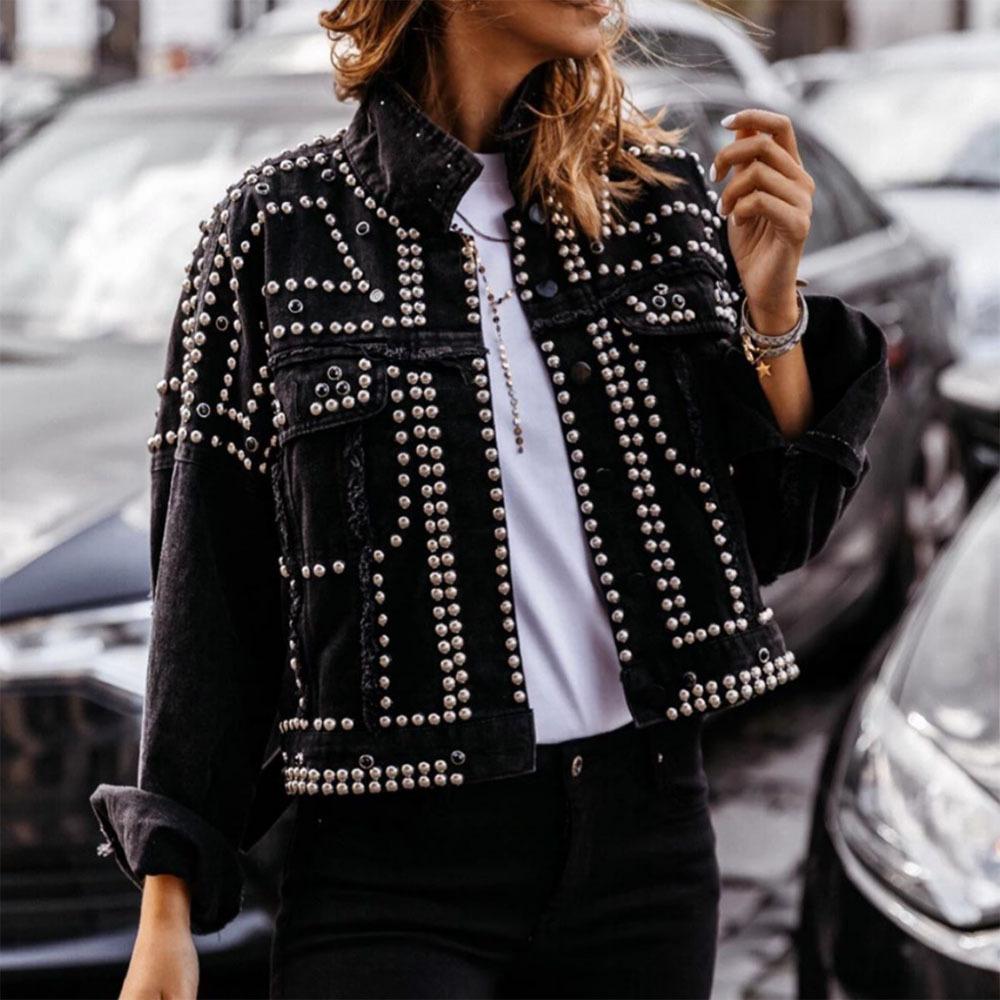 Studded Heavy Metal Washable Denim Jacket