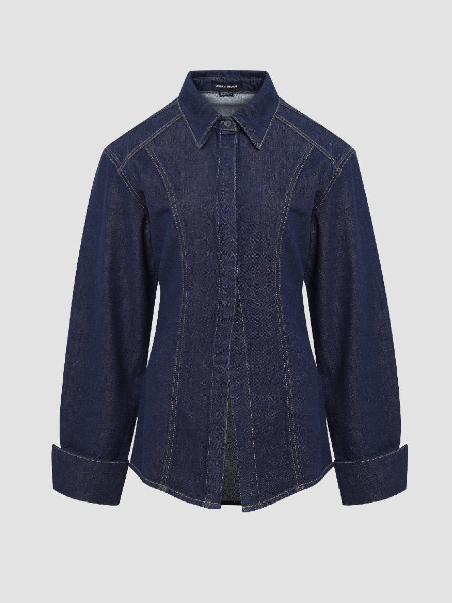 Stylish Waist-slimming Denim Shirt