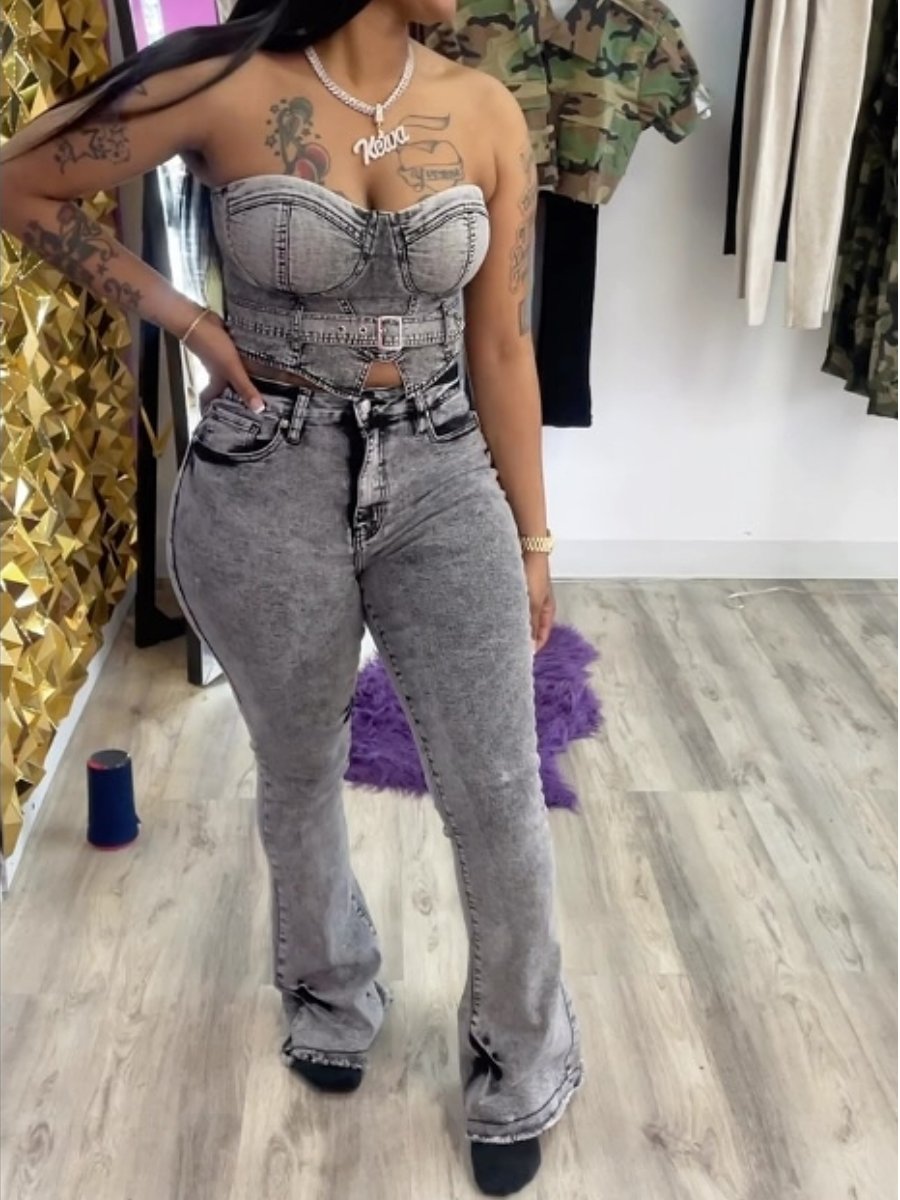 Vintage Washed Denim Set